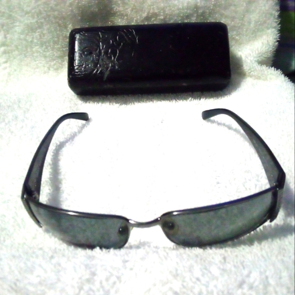 Used Versace glasses, black frame, with case